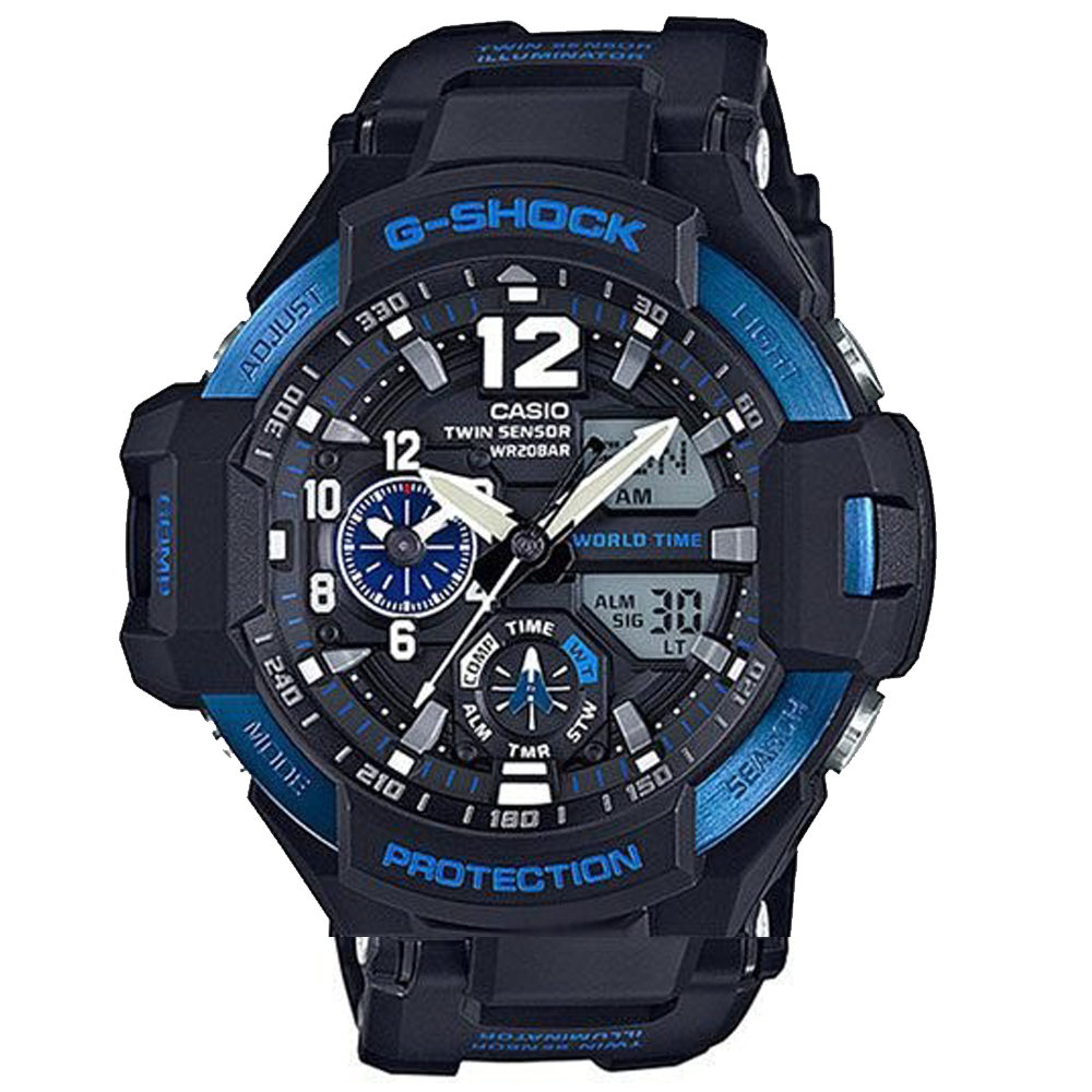 خرید ساعت کاسیو مردانه مدل GA-1100-2BDR، جی شاک